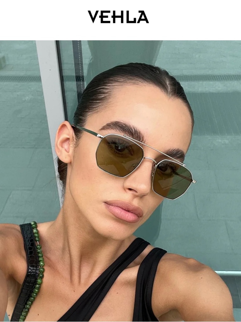 Vehla Bowie  Sunglasses- Silver/Khaki (SOLD OUT)